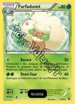 Carte Pokémon Farfaduvet Reverse n°12 de la série Pouvoirs Émergents