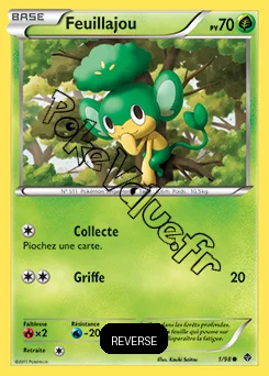 Carte Pokémon Feuillajou Reverse n°1 de la série Pouvoirs Émergents