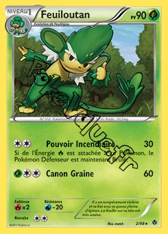 Carte Pokémon Feuiloutan n°2 de la série Pouvoirs Émergents