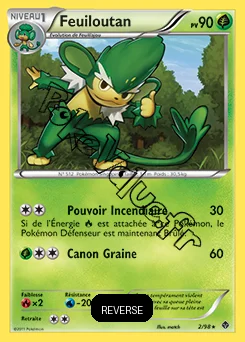 Carte Pokémon Feuiloutan Reverse n°2 de la série Pouvoirs Émergents