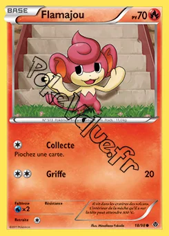 Carte Pokémon Flamajou n°18 de la série Pouvoirs Émergents