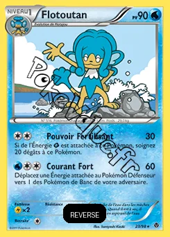 Carte Pokémon Flotoutan Reverse n°23 de la série Pouvoirs Émergents