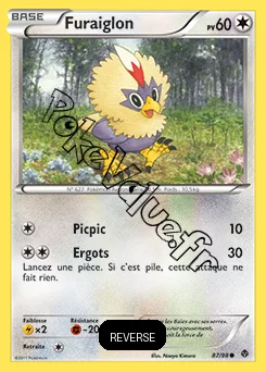 Carte Pokémon Furaiglon Reverse n°87 de la série Pouvoirs Émergents
