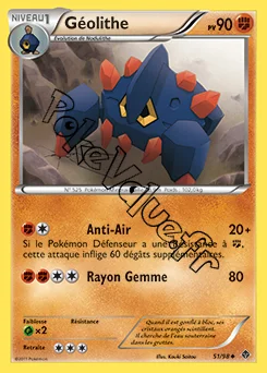 Carte Pokémon Géolithe n°51 de la série Pouvoirs Émergents