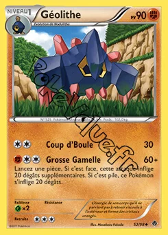 Carte Pokémon Géolithe n°52 de la série Pouvoirs Émergents