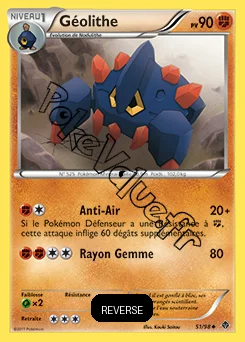 Carte Pokémon Géolithe Reverse n°51 de la série Pouvoirs Émergents