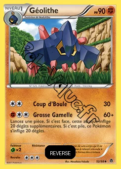 Carte Pokémon Géolithe Reverse n°52 de la série Pouvoirs Émergents
