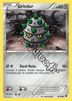 Carte Pokémon Grindur  n°70 de la série Pouvoirs Émergents