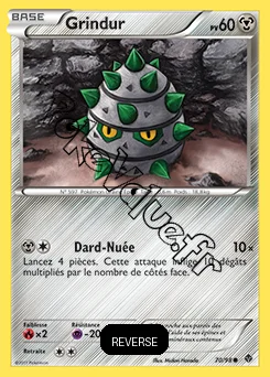 Carte Pokémon Grindur  Reverse n°70 de la série Pouvoirs Émergents