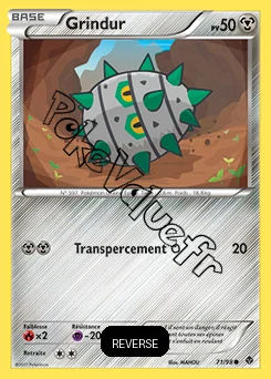 Carte Pokémon Grindur  Reverse n°71 de la série Pouvoirs Émergents