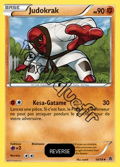 Carte Pokémon Judokrak Reverse n°58 de la série Pouvoirs Émergents