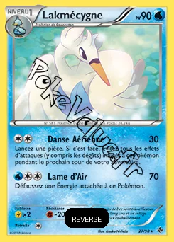 Carte Pokémon Lakmécygne Reverse n°27 de la série Pouvoirs Émergents
