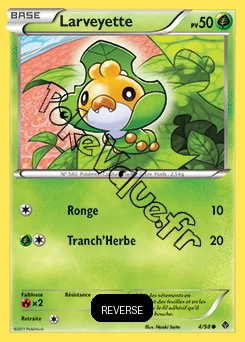 Carte Pokémon Larveyette Reverse n°4 de la série Pouvoirs Émergents