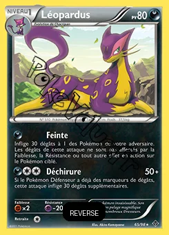 Carte Pokémon Léopardus Reverse n°65 de la série Pouvoirs Émergents