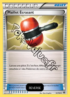 Carte Pokémon Maillet Écrasant Reverse n°92 de la série Pouvoirs Émergents