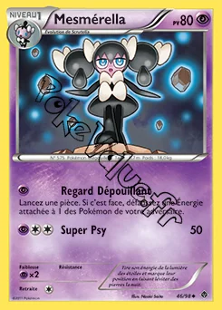 Carte Pokémon Mesmérrella n°46 de la série Pouvoirs Émergents