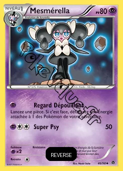 Carte Pokémon Mesmérrella Reverse n°46 de la série Pouvoirs Émergents