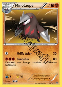 Carte Pokémon Minotaupe n°56 de la série Pouvoirs Émergents