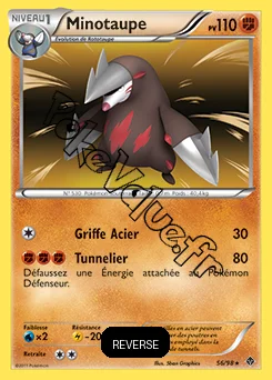 Carte Pokémon Minotaupe Reverse n°56 de la série Pouvoirs Émergents