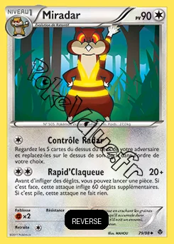 Carte Pokémon Miradar Reverse n°79 de la série Pouvoirs Émergents
