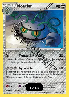Carte Pokémon Noacier Reverse n°72 de la série Pouvoirs Émergents