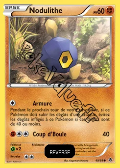 Carte Pokémon Nodulithe Reverse n°49 de la série Pouvoirs Émergents