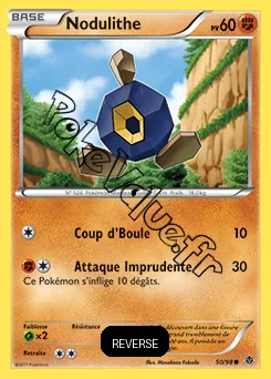 Carte Pokémon Nodulithe Reverse n°50 de la série Pouvoirs Émergents