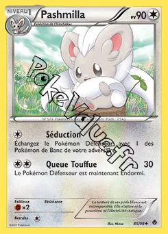 Carte Pokémon Pashmilla n°85 de la série Pouvoirs Émergents