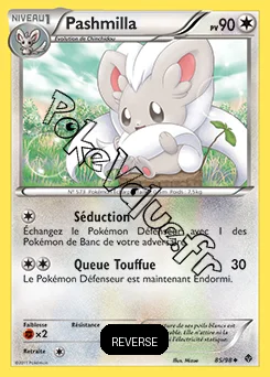Carte Pokémon Pashmilla Reverse n°85 de la série Pouvoirs Émergents