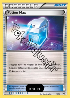 Carte Pokémon Potion Max Reverse n°94 de la série Pouvoirs Émergents