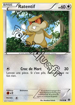 Carte Pokémon Ratentif  n°78 de la série Pouvoirs Émergents