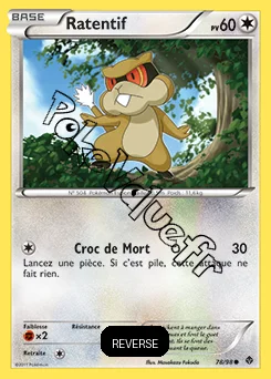 Carte Pokémon Ratentif  Reverse n°78 de la série Pouvoirs Émergents