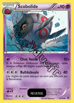 Carte Pokémon Scobolide Reverse n°39 de la série Pouvoirs Émergents