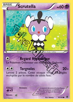 Carte Pokémon Scrutella n°43 de la série Pouvoirs Émergents