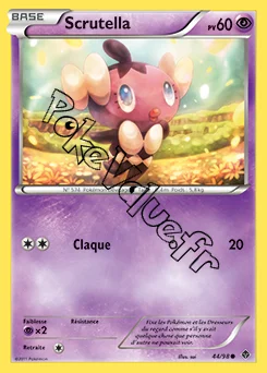 Carte Pokémon Scrutella  n°44 de la série Pouvoirs Émergents