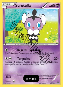 Carte Pokémon Scrutella Reverse n°43 de la série Pouvoirs Émergents