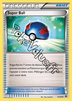 Carte Pokémon Super Ball n°93 de la série Pouvoirs Émergents