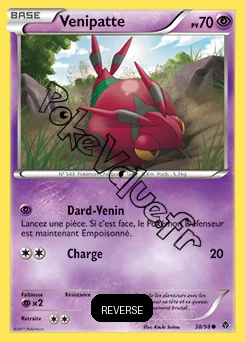 Carte Pokémon Venipatte Reverse n°38 de la série Pouvoirs Émergents