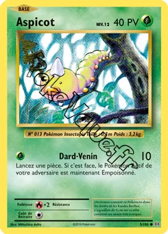 Carte Pokémon Aspicot  n°5 de la série Évolutions