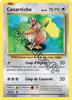 Carte Pokémon Canarticho  n°68 de la série Évolutions