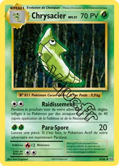 Carte Pokémon Chrysacier  n°4 de la série Évolutions