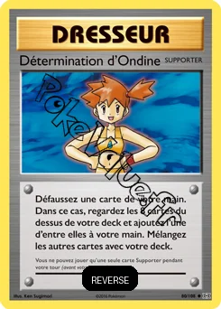 Carte Pokémon Détermination d'Ondine Reverse n°80 de la série Évolutions