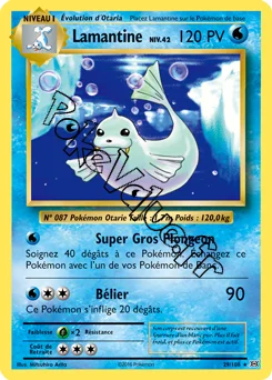 Carte Pokémon Dewgong  n°29 de la série Évolutions