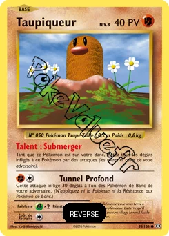 Carte Pokémon Diglett  Reverse n°55 de la série Évolutions