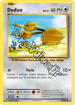Carte Pokémon Doduo  n°69 de la série Évolutions