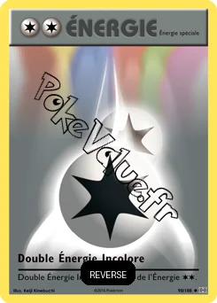 Carte Pokémon Double Énergie Incolore Reverse n°90 de la série Évolutions