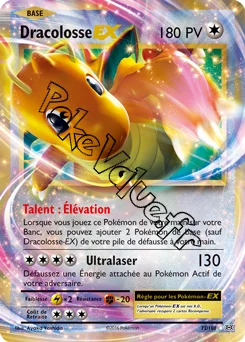 Carte Pokémon Dragonite EX  n°72 de la série Évolutions