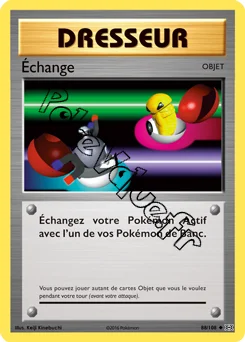Carte Pokémon Échange  n°88 de la série Évolutions