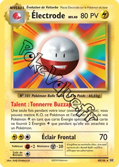 Carte Pokémon Electrode  n°40 de la série Évolutions