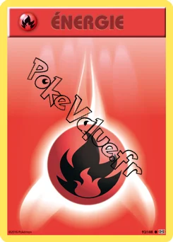 Carte Pokémon Énergie Feu n°92 de la série Évolutions